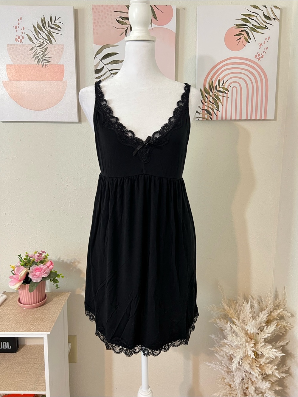 Avidlove black slip nightie